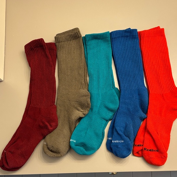 Reebok Other - Bundle of Reebok socks. 5 pairs. Fun colors. Size large.